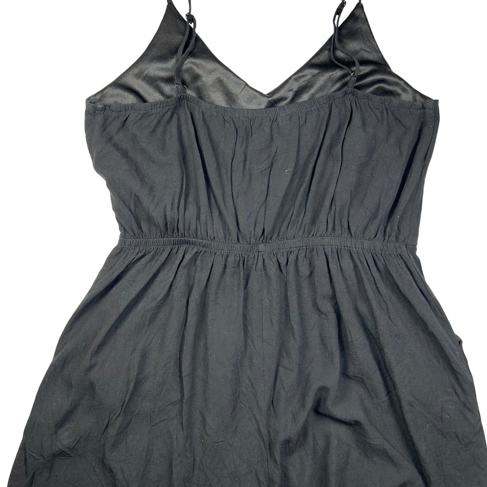 One Clothing Los Angeles Womens Black Wrap Front Romper Side Tie Pocket Large - Picture 14 of 14
